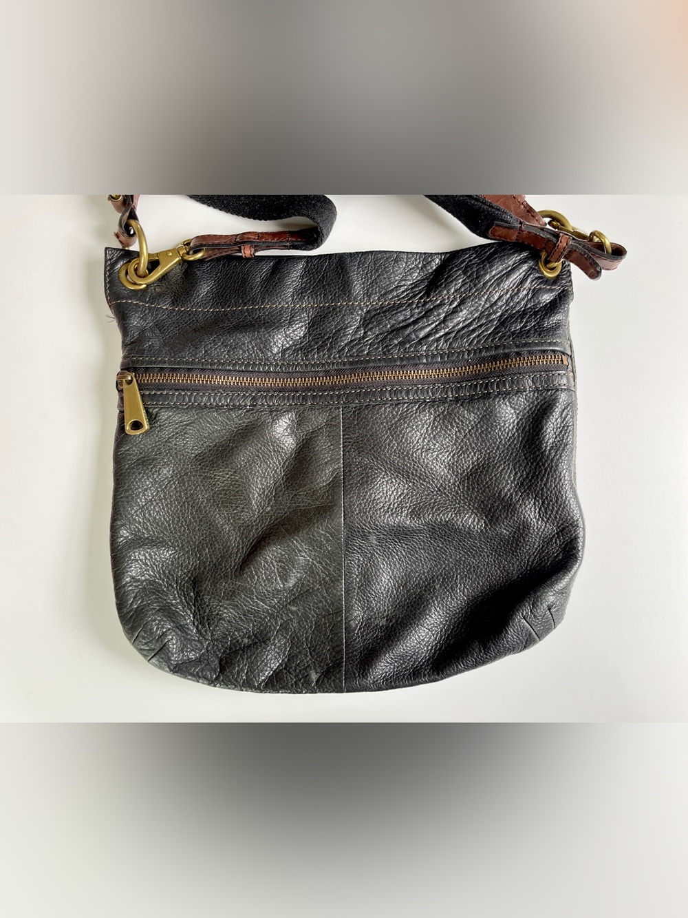 Fossil Black Large Body Bag with Shoulder strap and handle